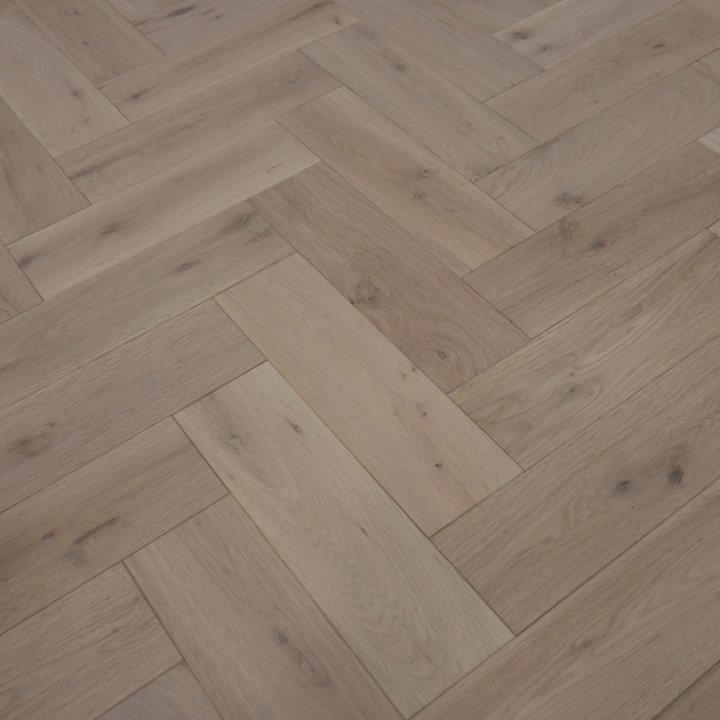 NEW Developer Solid Oak Herringbone Invisible Lacquered