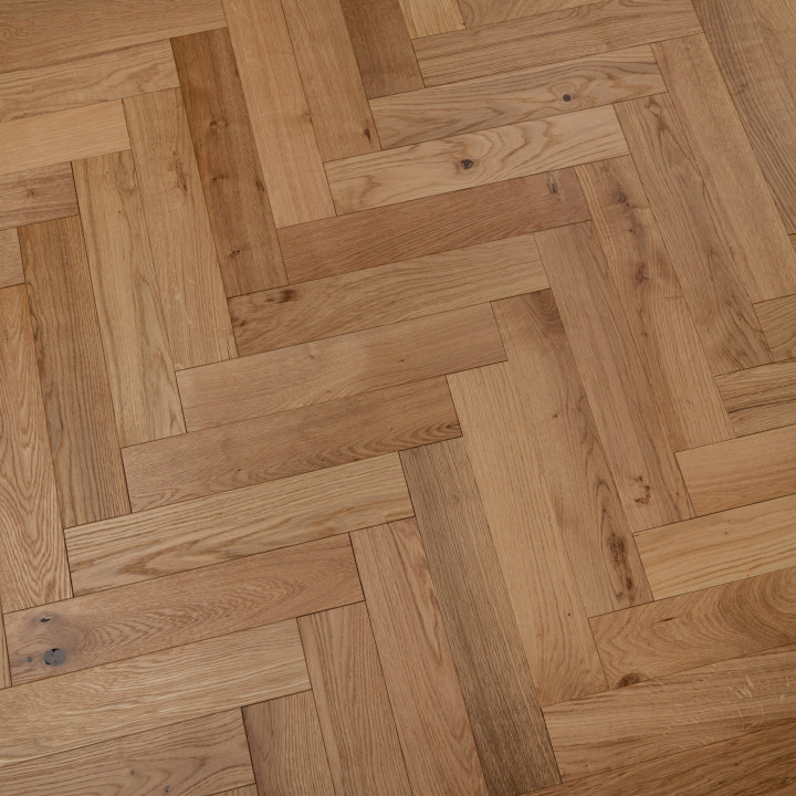 Schoolhouse Brushed & UV Oiled Oak Herringbone