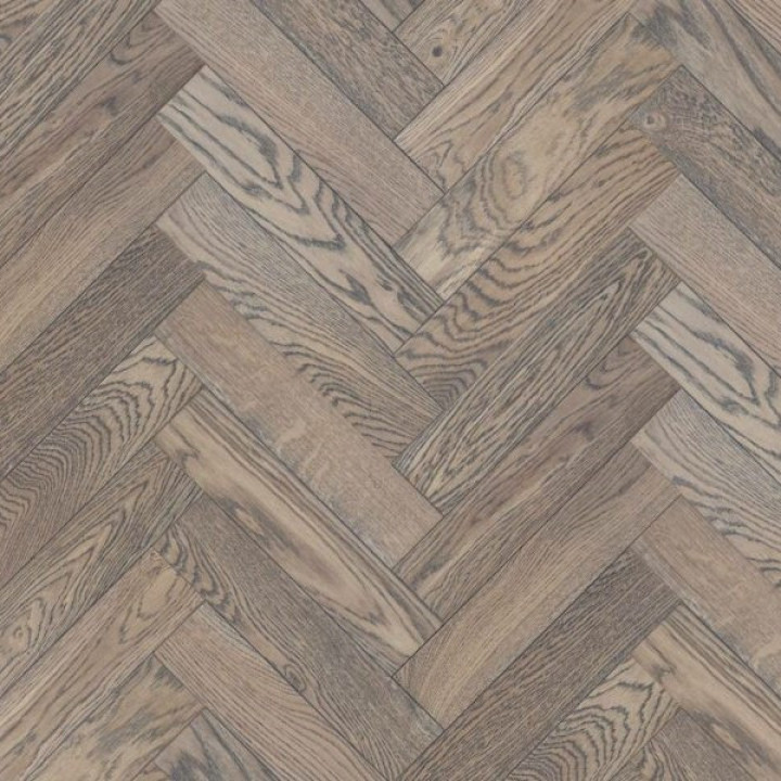 V4  ZB101 Oak Frozen Umber Herringbone