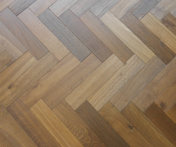 Schoolhouse Smoked Brushed & Oiled Herringbone